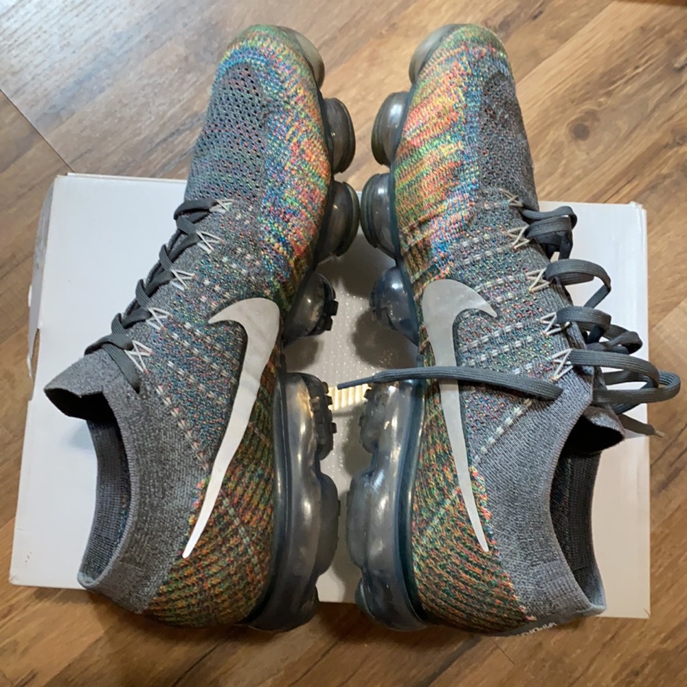 2017 Nike Air Vapormax Flyknit Grey Multi Color - Picture 9 of 12